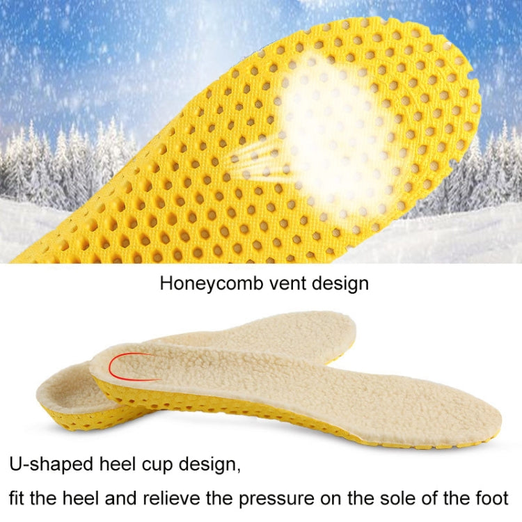 Imitation Lamb Wool Thickened Invisible Thermal Insole, Size: