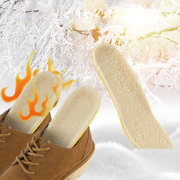 Imitation Lamb Wool Thickened Invisible Thermal Insole, Size: