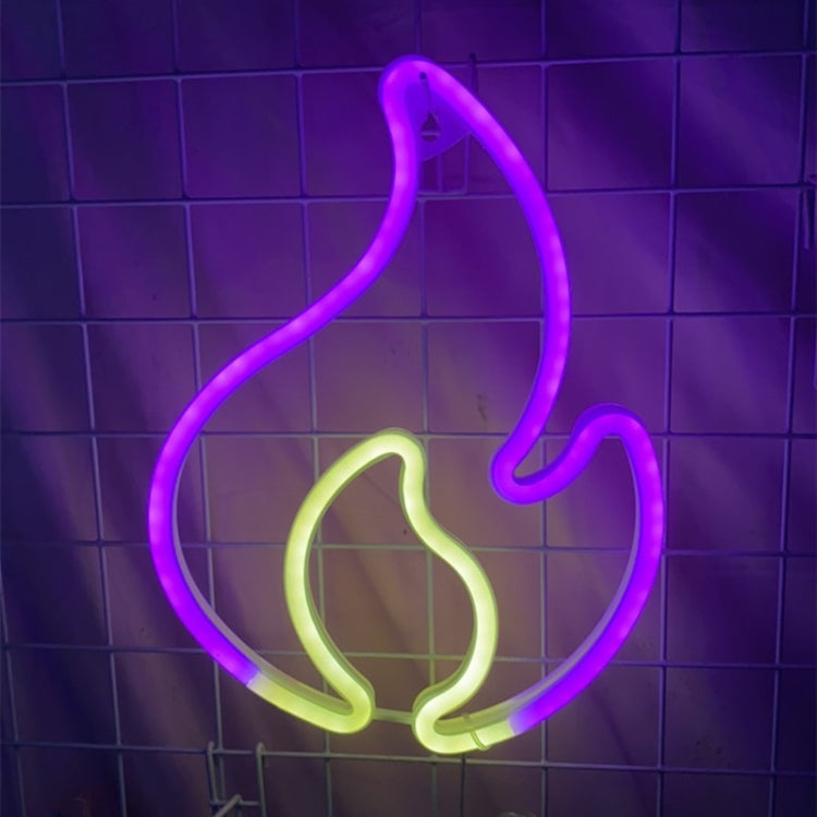 NHD-HY-01 USB Neon LED Flame Shape Party Decorative Lights