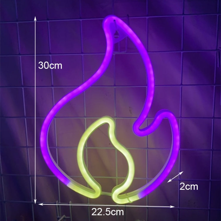 NHD-HY-01 USB Neon LED Flame Shape Party Decorative Lights