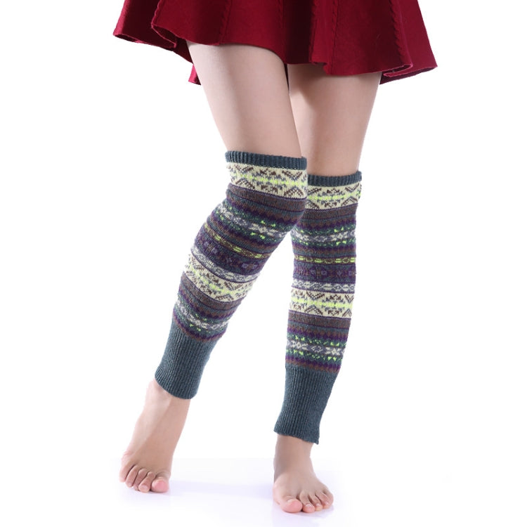 Winter Fluorescent Thickened Wool Pile Socks Women Over-the-knee Warm Leggings