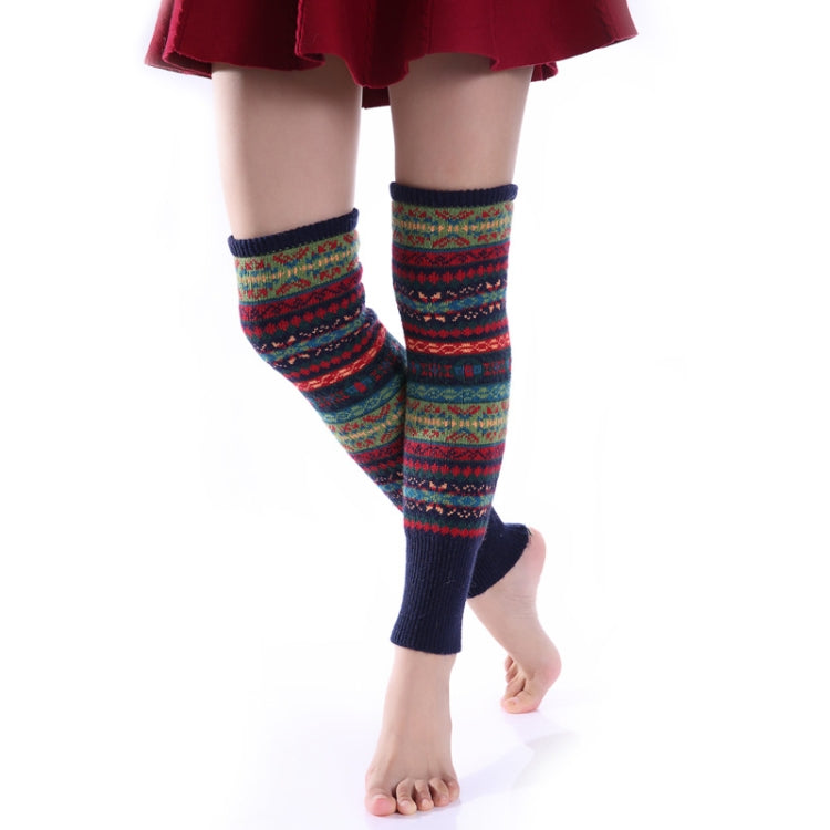 Winter Fluorescent Thickened Wool Pile Socks Women Over-the-knee Warm Leggings