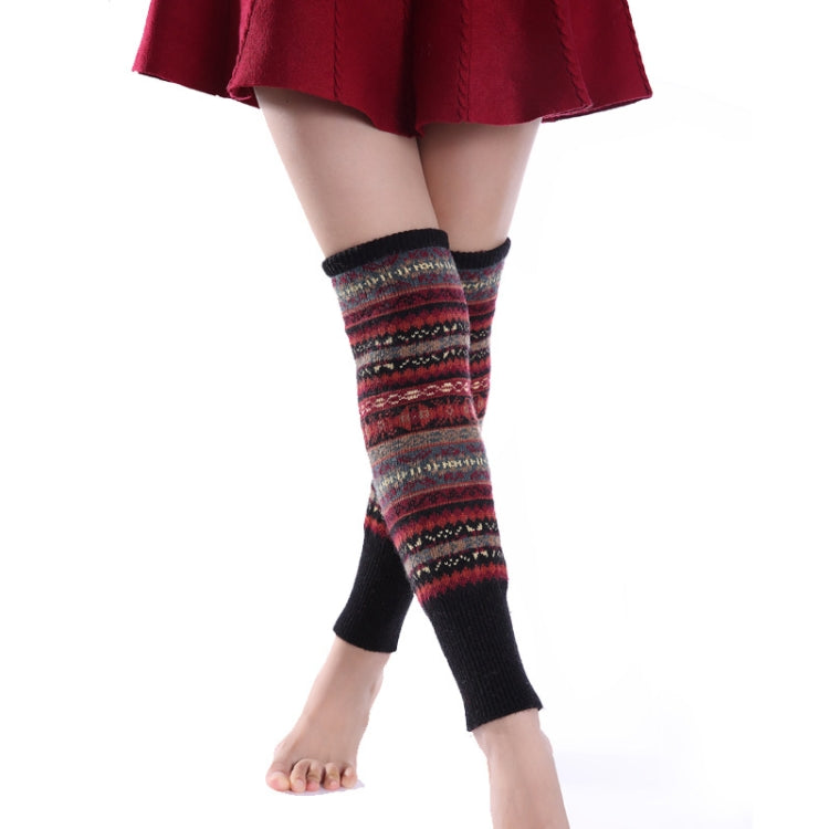 Winter Fluorescent Thickened Wool Pile Socks Women Over-the-knee Warm Leggings