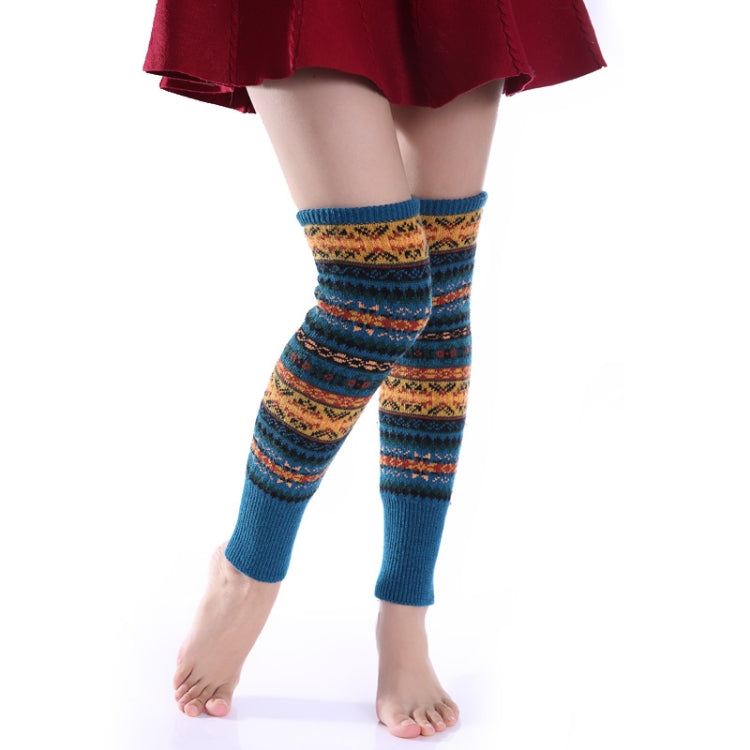 Winter Fluorescent Thickened Wool Pile Socks Women Over-the-knee Warm Leggings