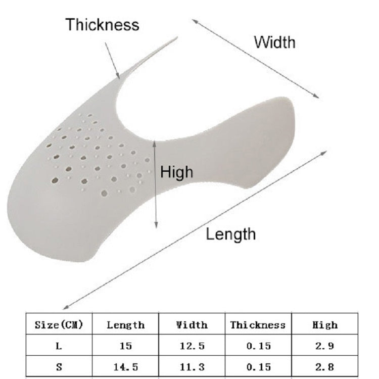 2 PCS Sneakers Shield Anti-crease Anti-wrinkle Shoe Support, Size: L