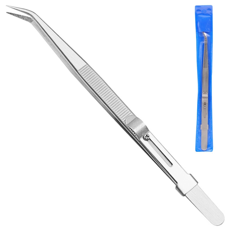 Diamond Jewellery Tweezers With Slotted Stainless Steel Tweezers ,Spec: Bending
