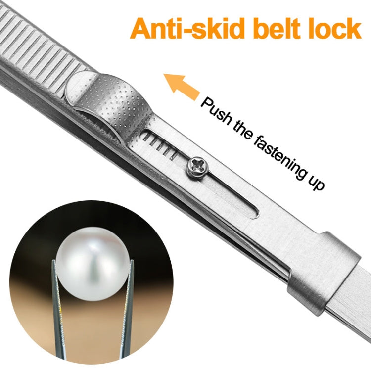 Diamond Jewellery Tweezers With Slotted Stainless Steel Tweezers ,Spec: Bending