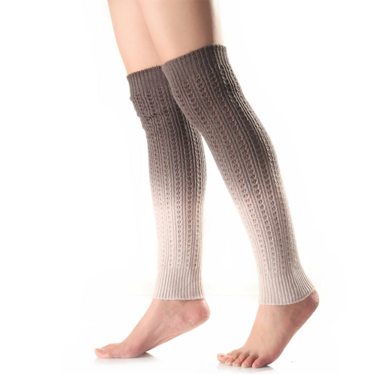 Autumn and Winter Women Soft Cashmere Gradient Pile Socks Boot Cover