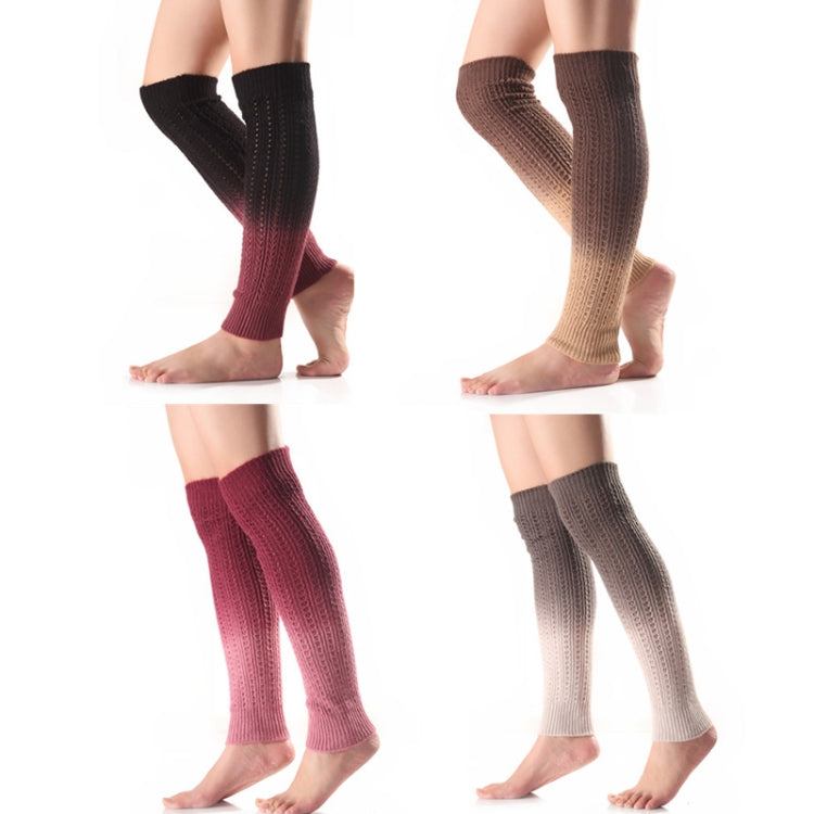 Autumn and Winter Women Soft Cashmere Gradient Pile Socks Boot Cover