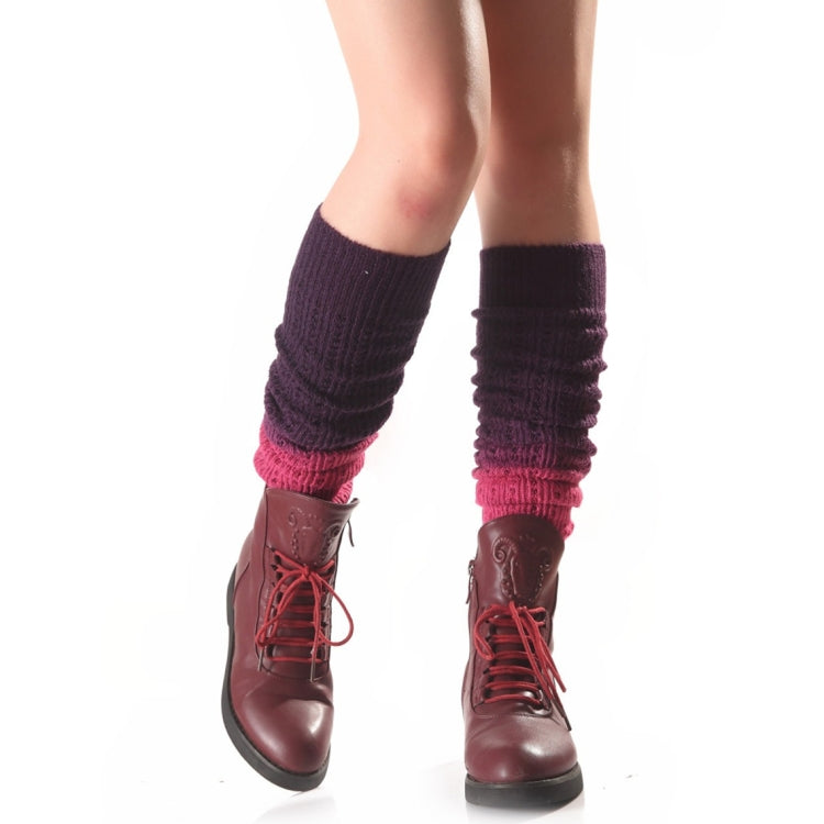 Autumn and Winter Women Soft Cashmere Gradient Pile Socks Boot Cover
