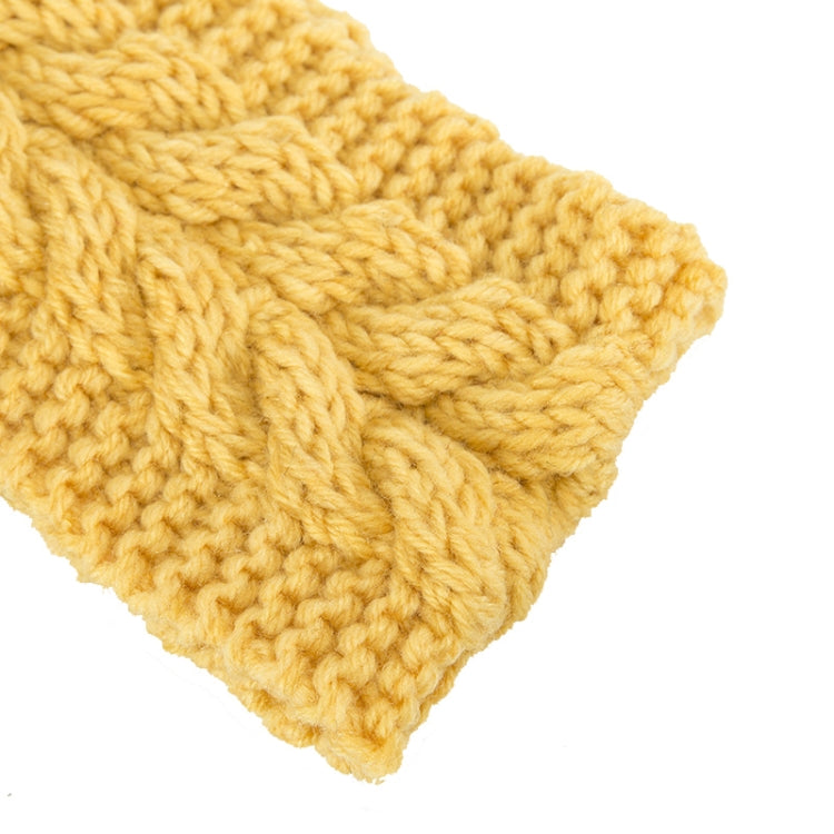 2 PCS Twist Hair Accessories Hair Band Knitted Wool Thickened Warm Headgear