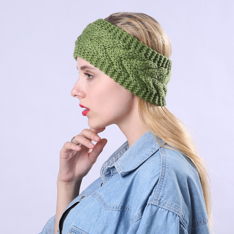 2 PCS Twist Hair Accessories Hair Band Knitted Wool Thickened Warm Headgear