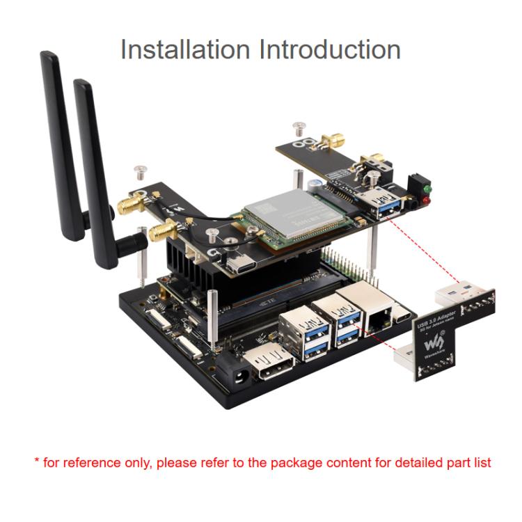 Waveshare SIM7600G-H-M.2 4G Module for Jetson Orin Supports 4G / 3G / 2G Communication And GNSS Positioning, Global Coverage