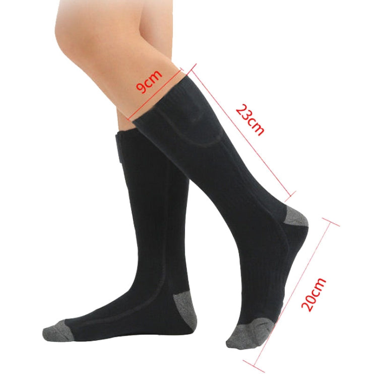 Constant Temperature USB Electric Heating Socks Long Tube Warm Socks Black