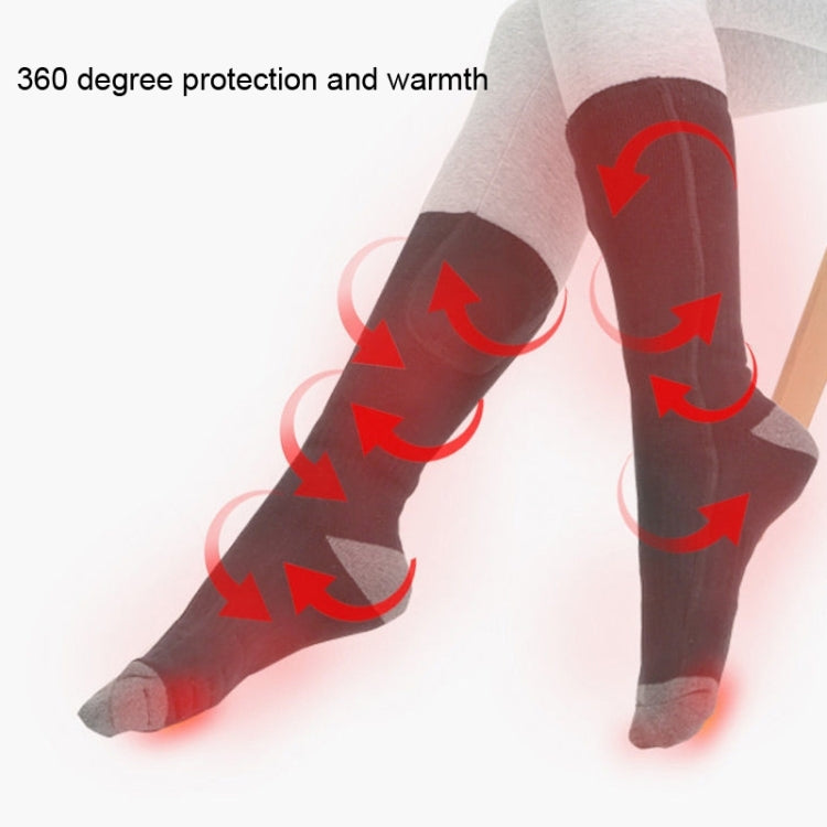 Constant Temperature USB Electric Heating Socks Long Tube Warm Socks Black
