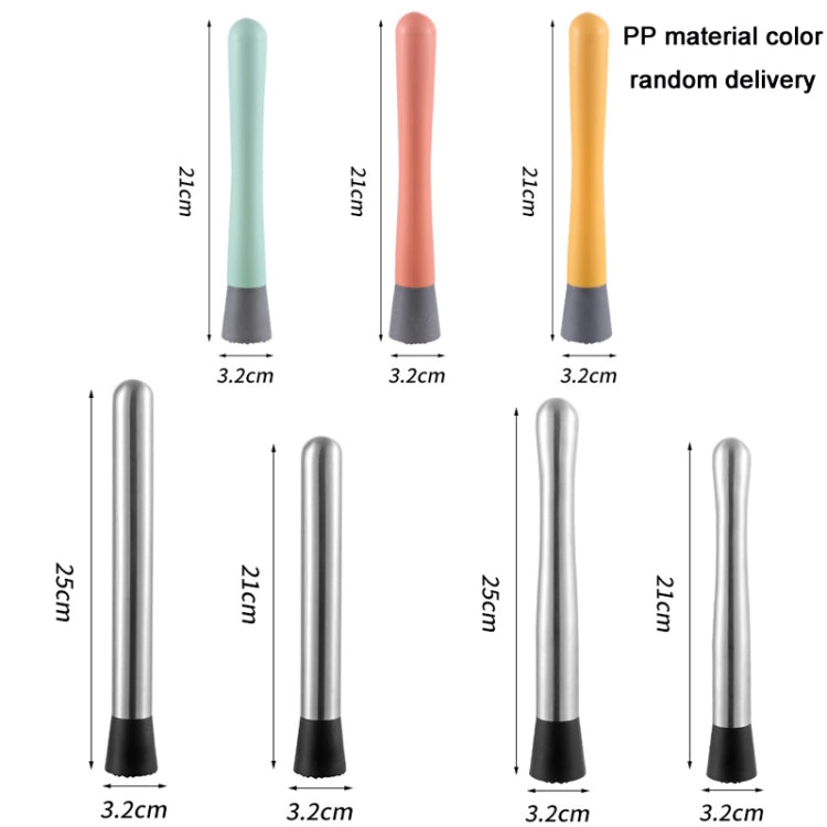 Cocktail Lemon Stirrer Bar Crushed Ice Hammer, Specification: Straight 21cm