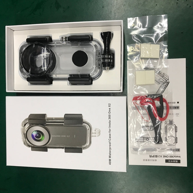 For Insta360 ONE X2 Panoramic Camera 40 Meters Waterproof Shell(Transparent)