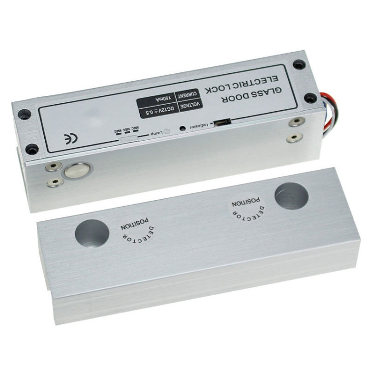 Top And Bottom Frameless Glass Door Aluminum Alloy Electric Mortise Lock