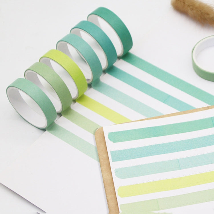 5 Sets 6pcs x 2m Student Hand Account Tape Rainbow Washi Tape