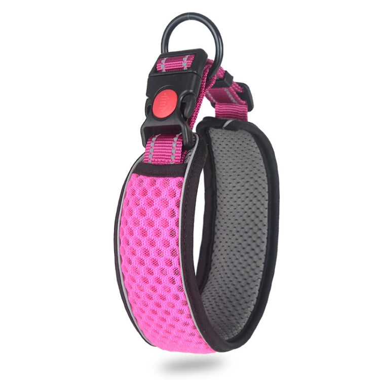 Honeycomb Net Dog Collar Neck Collar Breathable Reflective Anti-Strangle Collar