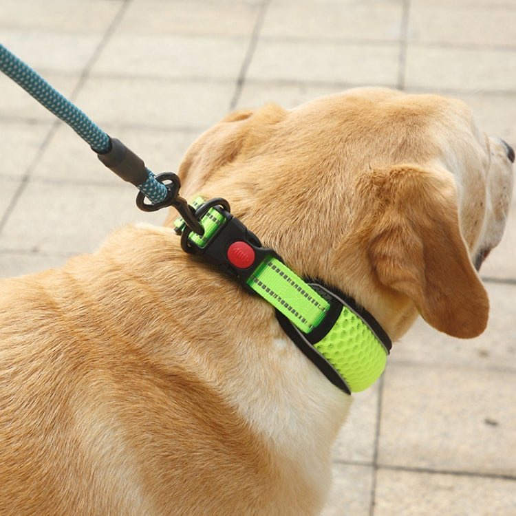 Honeycomb Net Dog Collar Neck Collar Breathable Reflective Anti-Strangle Collar