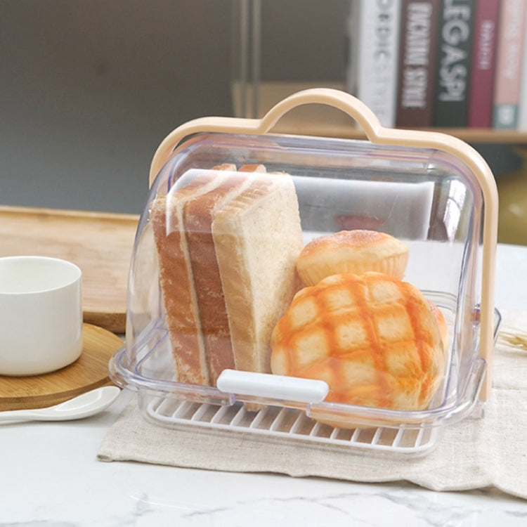 Portable Sealed Bread Box Bowls Chopsticks Drain Rack(Transparent)