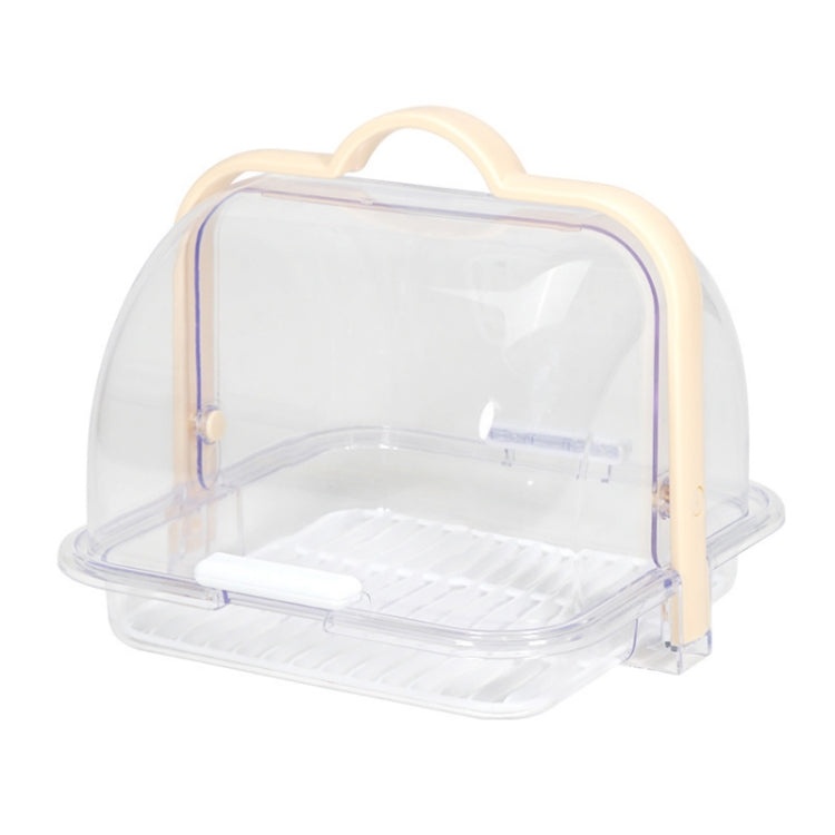 Portable Sealed Bread Box Bowls Chopsticks Drain Rack(Transparent)