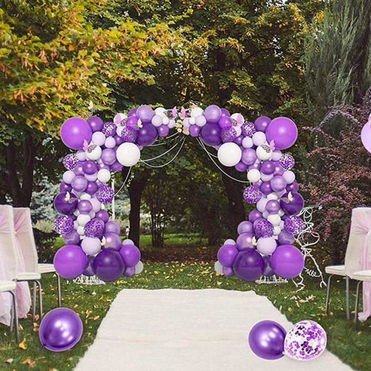 120 In 1 Purple Metal Balloon Set Kids Birthday Party Butterfly Balloon Chain Decoration