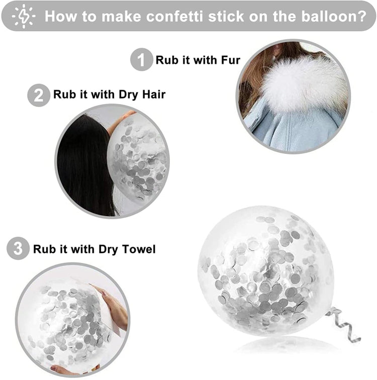 Silver White Wedding Balloon Chain Set Singles Party Proposal Party Decoration Supplies