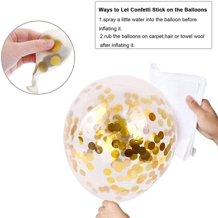 120 In 1 Black Gold Sequin Latex Balloons Wedding Birthday Party Decoration Supplies(QQTZ-1326)