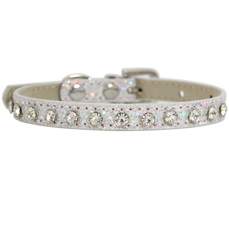 2.5 x 50cm Glitter Diamond Cat Neck Collar Decorative Supplies, Color: Diamond Silver