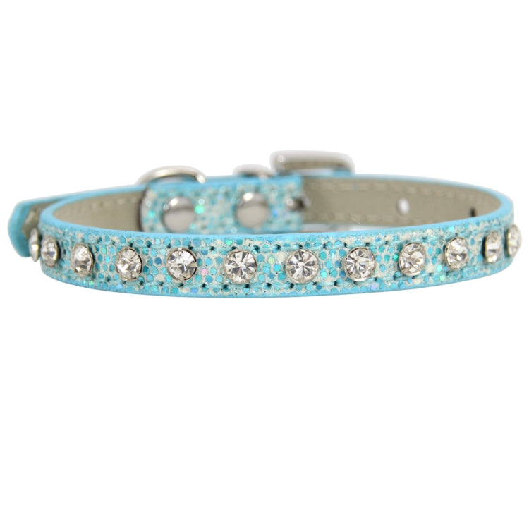 2.5 x 50cm Glitter Diamond Cat Neck Collar Decorative Supplies, Color: Diamond Sky Blue