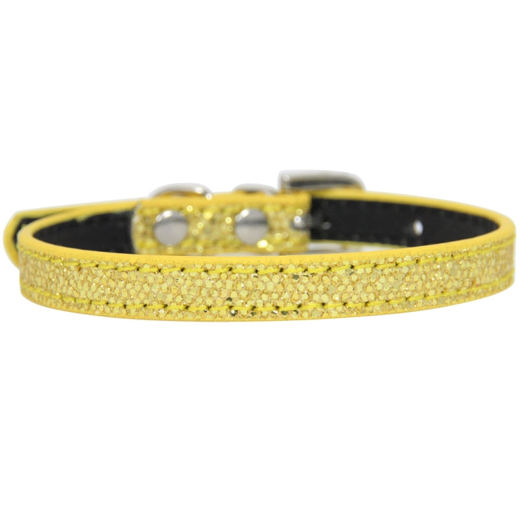 2.0 x 42cm Glitter Diamond Cat Neck Collar Decorative Supplies, Color: No Diamond Golden
