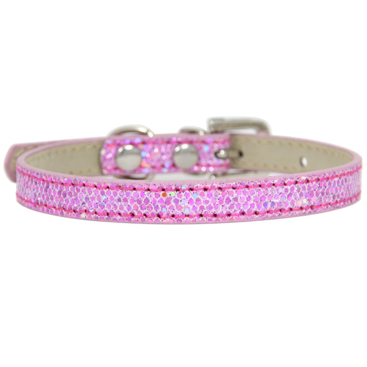1.5 x 37cm Glitter Diamond Cat Neck Collar Decorative Supplies, Color: No Diamond Pink