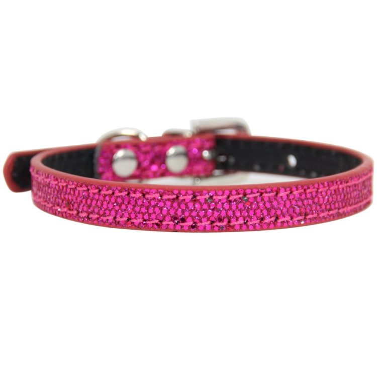2.5 x 50cm Glitter Diamond Cat Neck Collar Decorative Supplies, Color: No Diamond Rose Red