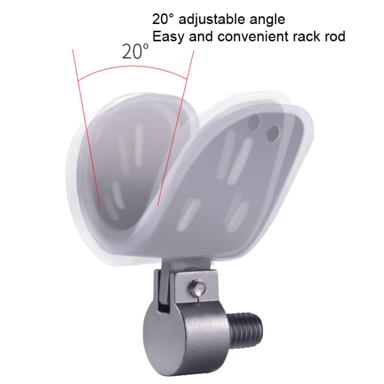 2 PCS Aluminum Alloy Rod Head Universal Anti-Slip Luminous Front Fork Head, Style: Narrow Red