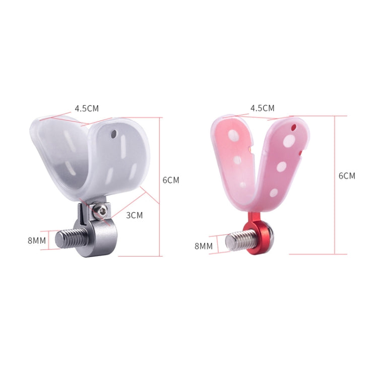 2 PCS Aluminum Alloy Rod Head Universal Anti-Slip Luminous Front Fork Head, Style: Wide Red