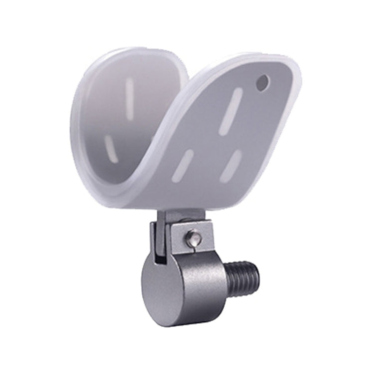 2 PCS Aluminum Alloy Rod Head Universal Anti-Slip Luminous Front Fork Head, Style: Wide Gray