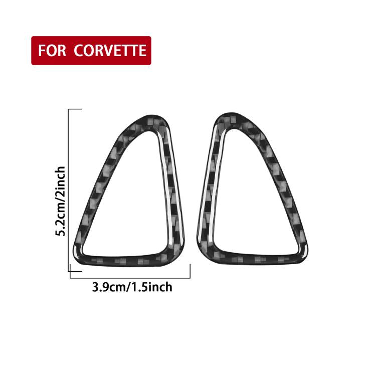 For Chevrolet Corvette C8 2pcs/Set Car Door Air Vent Sticker - Black