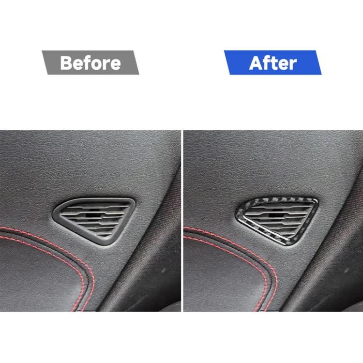 For Chevrolet Corvette C8 2pcs/Set Car Door Air Vent Sticker - Black