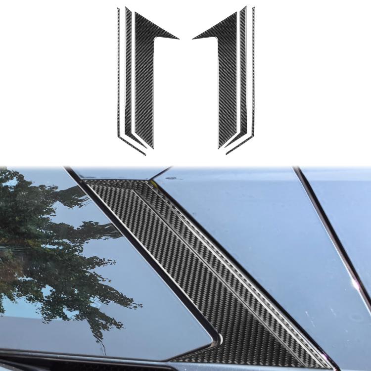 For Chevrolet Corvette C8 6pcs /Set Roof Camera Frame Sticker - Black