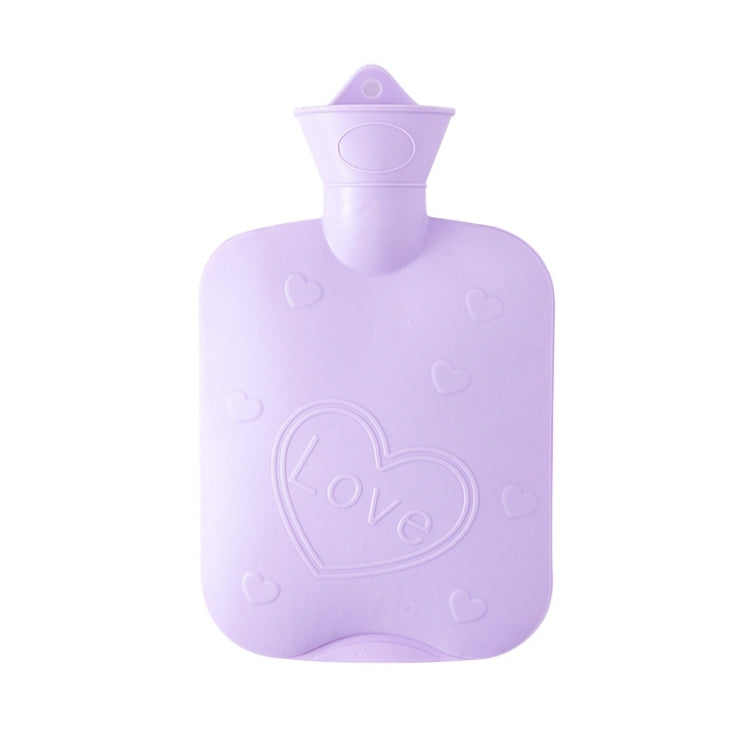 2 PCS 006 1000ml Thickened Explosion-proof Heart Embossed Water Injection Hot Water Bag
