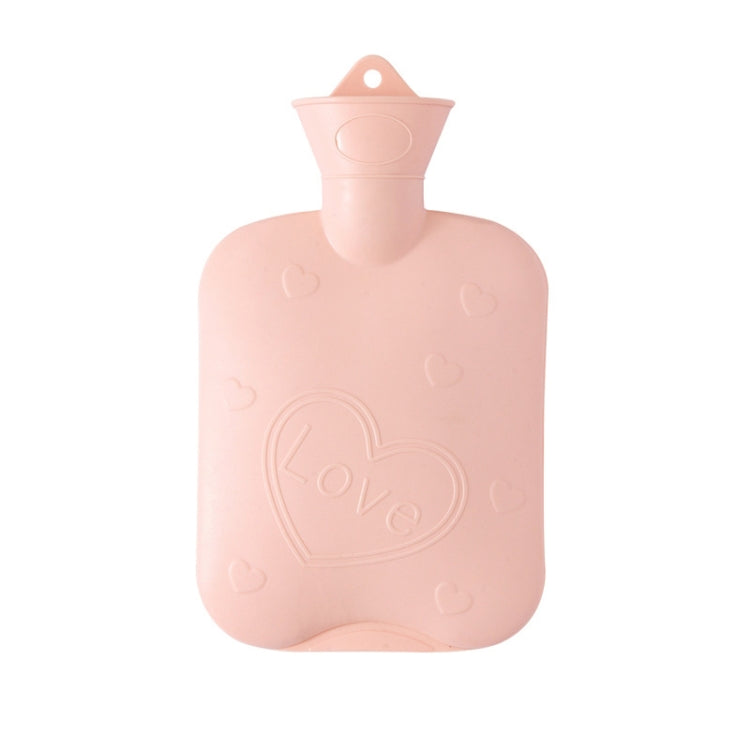 2 PCS 006 1000ml Thickened Explosion-proof Heart Embossed Water Injection Hot Water Bag
