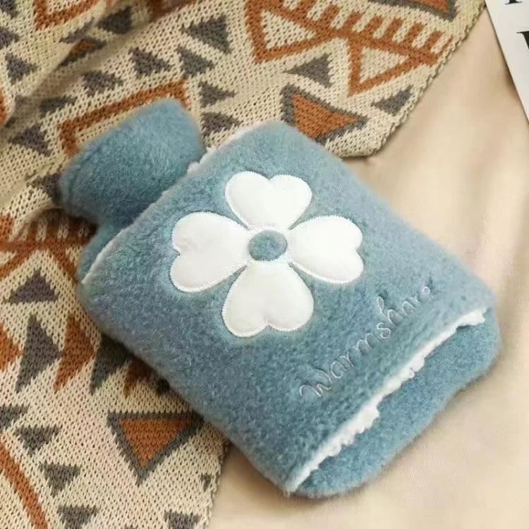 Cartoon Plush Portable Water Jection Mini Hot Water Bag, Color: 1000ML Insert Blue