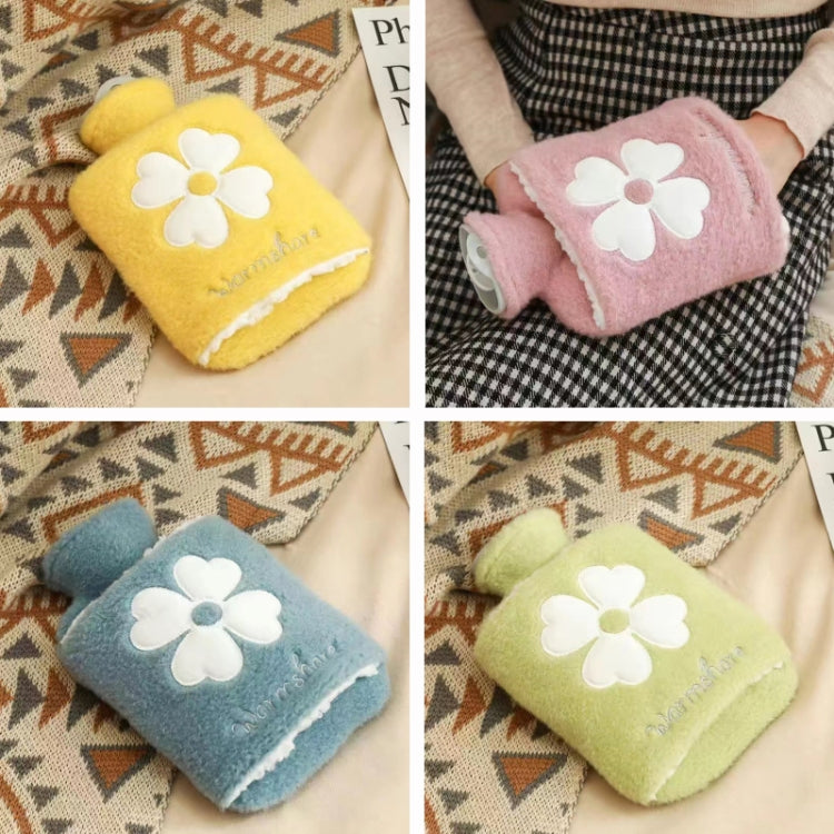 Cartoon Plush Portable Water Jection Mini Hot Water Bag, Color: 1000ML Insert Blue