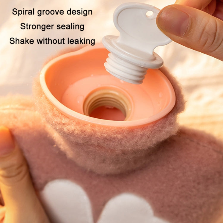Cartoon Plush Portable Water Jection Mini Hot Water Bag, Color: 1000ML Insert Blue