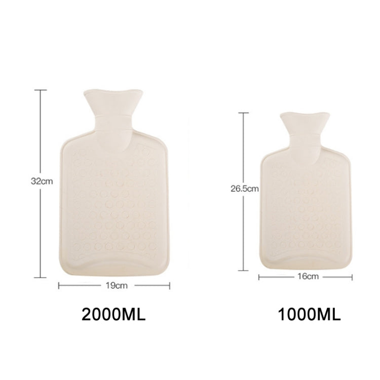 Detachable Washing Cloth Cover Rubber Hot Water Bag Can Be Intervened, Color: Green Star Rabbit 1000ML