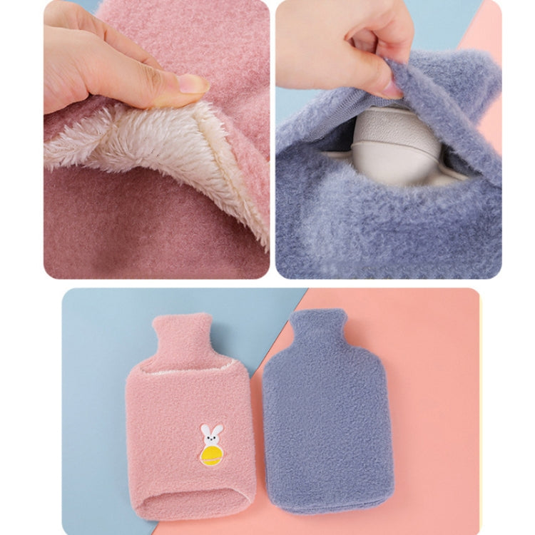 Detachable Washing Cloth Cover Rubber Hot Water Bag Can Be Intervened, Color: Green Star Rabbit 1000ML