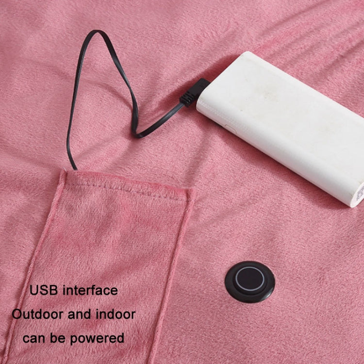 Washable USB Electric Blanket Single Wearable Warming Blanket, Size: 100x140cm