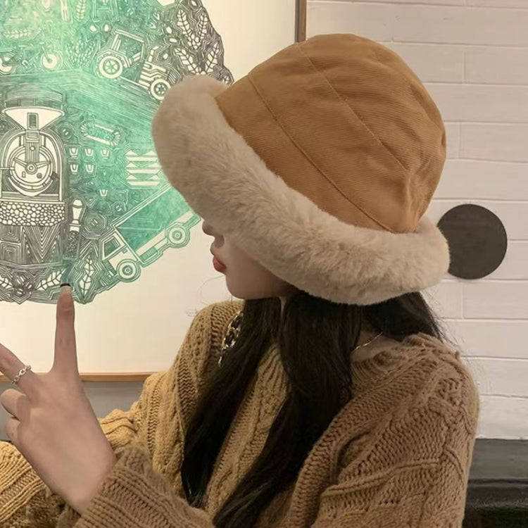 Autumn and Winter Thicken Plush Warm Fisherman Hat Ear Caps